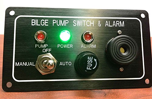 Pactrade Marine Boat Bilge Alarm Pump Switch Aluminum Plate Manual Automatic