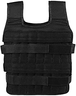 Yencoly Exercise Weighted Vest, Oxford Cloth Breathable 50KG Weighted Vest, Strength Training Jacket for Workout Fitness(Black)