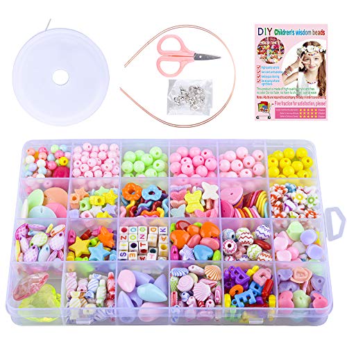 SUNNYPIG Jewellery Crafts for Kids Girls, Jewelry Making Kit Toy for 3-8 Year Old Girls Kids Crafts Set Toys Gift for 3-8 Year Old Gilrs Kid Toddlers Birthday Gift Age 3 4 5 6 7 Girls