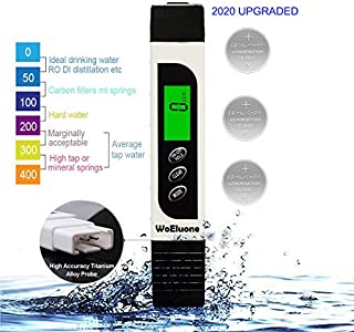 2020 UpgradedTDS Meter Digital Water Tester,WoEluone Professional 3 in 1 TDS,Temperature and EC Meter,0-9999ppm Meter,Accurate Ideal PPM Meter for Drinking Water, Aquariums,RO System and More