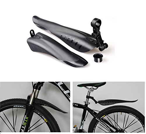 BlueSunshine Dovetail Style Adjustable Fender Bicycle Bike Cycling Front/Rear Mud Guards Mudguard Fenders Set Mountain Road fits for 24-28