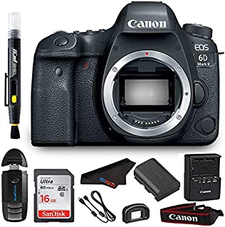 Canon EOS 6D Mark II DSLR Camera (Body) + Pixi Bundle