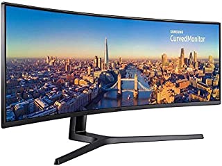 Samsung C49J890DKN, CJ890 Series 49 inch 3840x1080 Super Ultra-Wide Desktop Monitor for Business, 144 Hz, USB-C, HDMI, DisplayPort, 3-Year Warranty