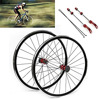 DNYS Front & Rear Bicycle Wheel 700C Alloy Clincher Road Bike Wheelset, Ultra Light for 7-11 Speed Freewheel C/V Brake