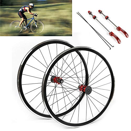 DNYS Front & Rear Bicycle Wheel 700C Alloy Clincher Road Bike Wheelset, Ultra Light for 7-11 Speed Freewheel C/V Brake