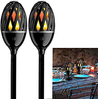 Nexus Industries Ltd Luceco (2 Pack) LED Tiki Torches Flickering Flame Indoor Or Outdoor Lights, Patio Lights for Table Or Ground Stake