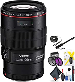 Canon EF 100mm F/2.8L Macro is USM Lens for Canon 6D, 5D Mark IV, 5D Mark III, 5D Mark II, 6D Mark II, 5Dsr, 5Ds, 1Dx, 1Dx Mark II + Accessories (International Model)