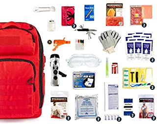 Complete Earthquake Bag - Emergency kit for Earthquakes, Hurricanes, Wildfires, Floods + other disasters (2 person, 3 days)