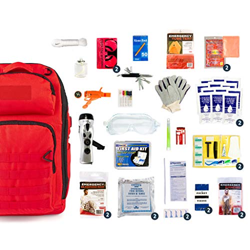 Complete Earthquake Bag - Emergency kit for Earthquakes, Hurricanes, Wildfires, Floods + other disasters (2 person, 3 days)