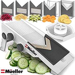 Mueller Austria Premium Quality V-Pro Multi Blade Adjustable Mandoline Cheese/Vegetable Slicer, Cutter, Shredder with Precise Maximum Adjustability