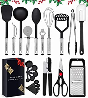 Home Hero Kitchen Utensil Set - 23 Nylon Cooking Utensils - Kitchen Utensils with Spatula - Kitchen Gadgets Cookware Set - Kitchen Tool Set