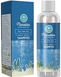 Natural Tea Tree Oil Dandruff Shampoo for Dry Scalp and Oily Hair Pure Therapeutic Sulfate Free Herbal Antibacterial and Anti Fungal Fine Essential Oils Hair Care Prevent Head Lice and Thinning Hair