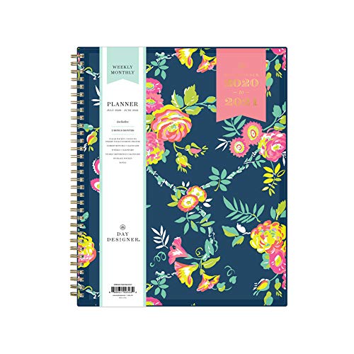 Day Designer for Blue Sky 2020-2021 Academic Year Weekly & Monthly Planner, Flexible Cover, Twin-Wire Binding, 8.5