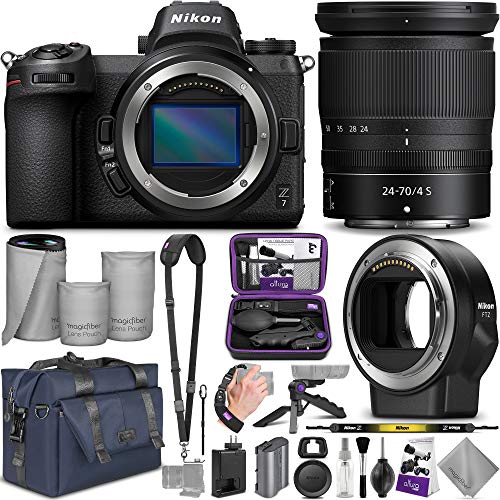 Nikon Z7 Mirrorless Digital Camera and Nikkor Z 24-70mm Lens + Nikon FTZ Mount Adapter with Altura Photo Complete Accessory and Travel Bundle