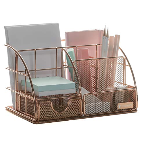 Rosework Rose Gold Desk Organizer