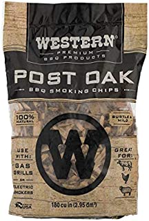 Western Premium BBQ Products Post Oak BBQ Smoking Chips, 180 cu in