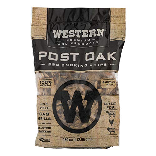 Western Premium BBQ Products Post Oak BBQ Smoking Chips, 180 cu in