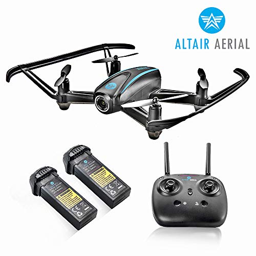 Altair #AA108 Camera Drone Great for Kids & Beginners | Free Priority Shipping | RC Quadcopter w/ 720p HD FPV Camera VR, Headless Mode, Altitude Hold, 3 Skill Modes, Easy Indoor Drone, 2 Batteries