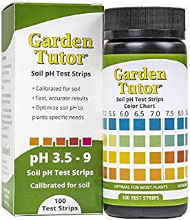 Garden Tutor Soil pH Test Strips Kit (3.5-9 Range) 100 Tests