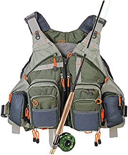 Kylebooker Fishing Vest Mesh for Men and WomenArmy Green