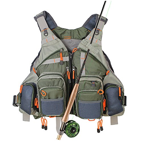 Kylebooker Fishing Vest Mesh for Men and WomenArmy Green