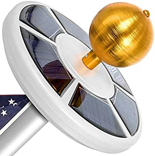 Solar Flag Pole Light, Lasts 2X Longer Than Competition, Super Bright Flag Pole Lights, 100% Flag Coverage, Fits Most Flag Poles, Flag Pole Lights Solar Powered, Bright Energy Saving LEDs - Vont