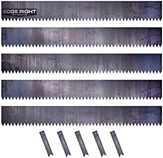 Edge Right - Hammer-in Landscape Edging - 48 inch Strips - 14-Gauge Cor-Ten Steel - 8 inch Depth (5 Pack)