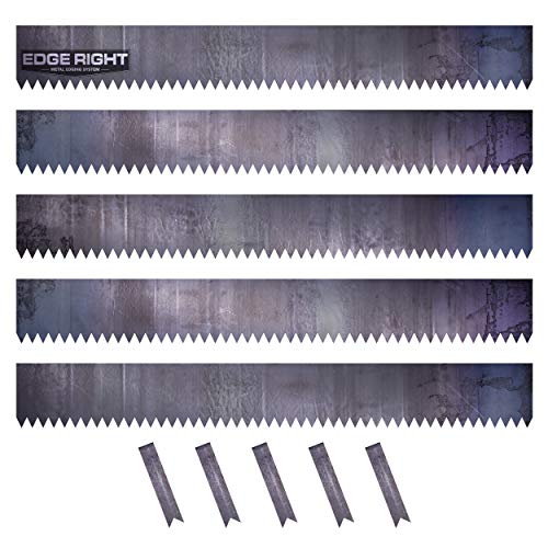 Edge Right - Hammer-in Landscape Edging - 48 inch Strips - 14-Gauge Cor-Ten Steel - 8 inch Depth (5 Pack)