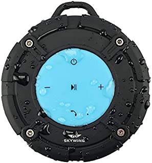 SKYWING Soundace S8 5W Shower Speaker Waterproof IPX7 Bluetooth Speaker with Suction Cup & Hook, 12H Playtime, Premium Portable Wireless Speaker for iPhone iPad Phone Tablet Shower Beach Pool