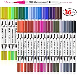 36 Colors Art Markers, Ohuhu Dual Tips Coloring Brush Marker