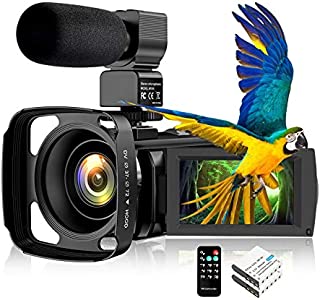 Video Camera Camcorder FHD 1080P 30FPS 26MP YouTube Vlogging Camera IR Night Vision WiFi 3.0 Touch Screen 16X Digital Zoom Digital Camera Video Recorder with Microphone Remote Control Lens Hood