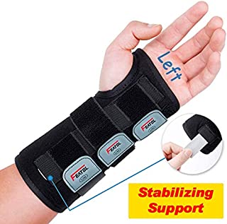 Wrist Brace for Carpal Tunnel, Adjustable Wrist Support Brace with Splints Left Hand, Medium/Large, Arm Compression Hand Support for Injuries, Wrist Pain, Sprain, Sports