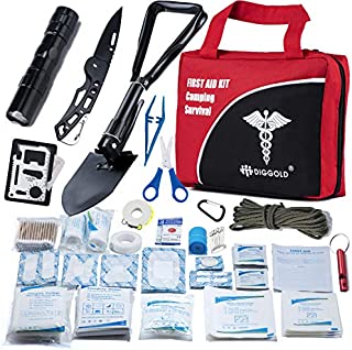 First Aid Kit Home Comprehensive 25 Items 131 Piece Soft Case Bag for Camping Hiking Car Emergency Survival Outdoor Sports Office by DIGGOLD