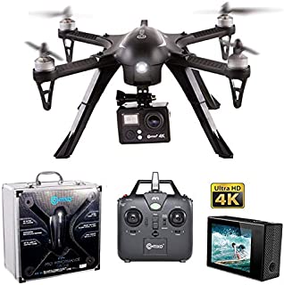 Contixo F17+ RC Quadcopter Photography Drone 4K Ultra HD Camera 16MP, Brushless Motors, 1 High Capacity Battery, Supports GoPro Hero Cameras, Alum Hard Case (Renewed)