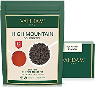 VAHDAM, High Mountain Oolong Tea Leaves from Himalayas (50 Cups), 3.53oz, OOLONG TEA FOR WEIGHT LOSS, 100% Detox Tea, Weight Loss Tea, Slimming Tea - Brew Hot, Iced, Kombucha Tea | Loose Leaf Tea