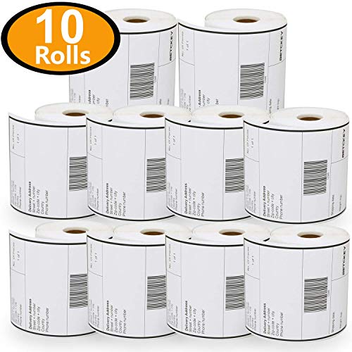 10 Rolls Dymo 1744907 Compatible 4XL Internet Postage Extra-Large 4