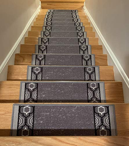 Stair Treads Skid Slip Resistant Backing Indoor Carpet Stair Treads