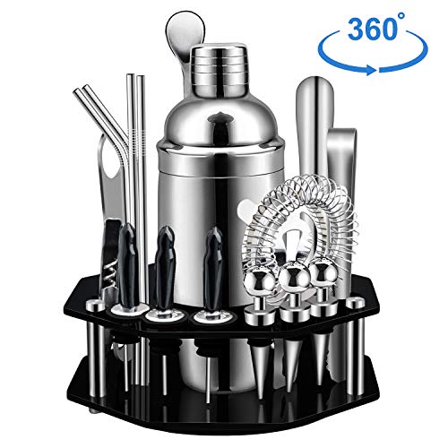 X-cosrack Bar Set,19-Piece Cocktail Shaker Set