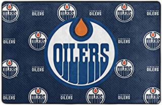 KAQ Fang Mei Edmonton Logo Oilers Ultra Soft Carpet Indoor Fluffy Area Rugs Suitable for Children Living Room Bedroom Home Rugs