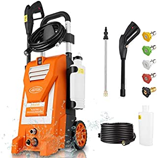 Kepma Electric Pressure Washer, 3800PSI 3.0GPM Power Washer 2000W High Pressure Cleaner Machine with 5 Nozzles, Foam Cannon for Car Washing, Patio Furniture, Concrete, Deck