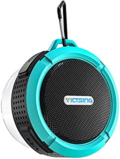 Bluetooth Shower Speaker, VicTsing C6 Waterproof Bluetooth Speaker with 6H Playtime, Loud HD Sound, Portable Outdoor Speaker with Suction Cup & Sturdy Hook for Pool Beach Home Party Travel, Blue