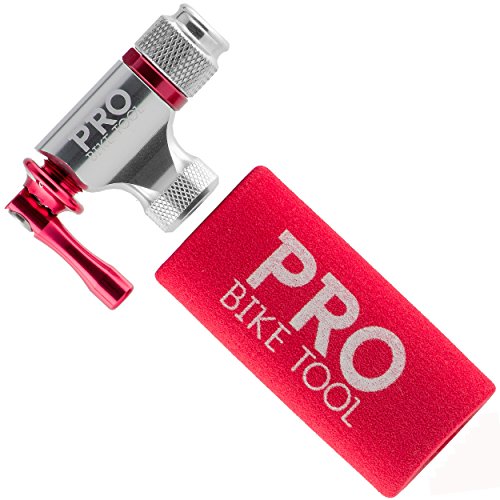 Pro Bike Tool CO2 Inflator - Quick & Easy - Presta and Schrader Valve Compatible - Bicycle Tire Pump For Road and Mountain Bikes - Insulated Sleeve - No CO2 Cartridges Included