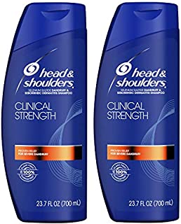 Head and Shoulders Shampoo, Anti Dandruff and Scalp Care, Clinical Strength Seborrheic Dermatitis Treatment, 23.7 fl oz, Twin Pack