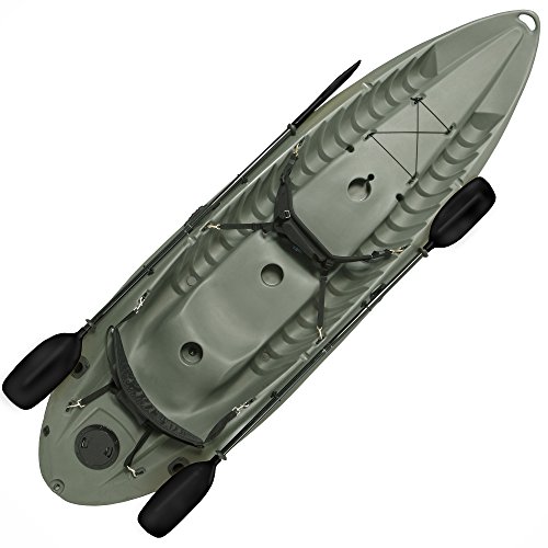 Lifetime Sport Fisher Single or Tandem Kayak, 10 Feet, Olive Green