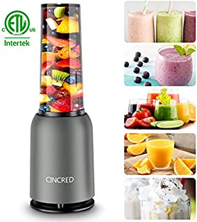 [Updated 2020 Version] Personal Countertop Blender for Milkshake, Fruit Vegetables Drinks, Smoothie, Small Mini Portable Food Blenders Processor Shake Mixer Maker with with 1 * 400ML Travel Cup