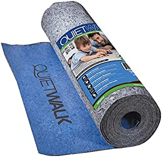 QuietWalk Underlayment for Laminate Flooring with Attached Vapor Barrier Offering Superior Sound Reduction, Moisture Protection, and Compression Resistance, 100 sq. ft, Blue