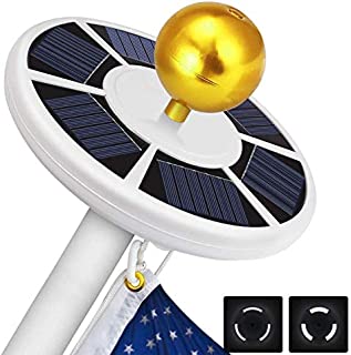 Solar Flag Pole Light 111 led Light, Super Bright Flag Pole LED, Solar Powered Flag Pole Lights for Longest Lasting Upto 10 Hrs, LED Downlight up Flag on Most 15 to 25Ft 100% Flag Coverage LED(White)