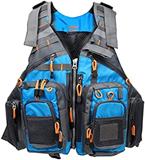 Amarine Made Fly Fishing Vest Pack (Fishing Vest/Fishing Sling Pack/Fishing Backpack) (Blue)