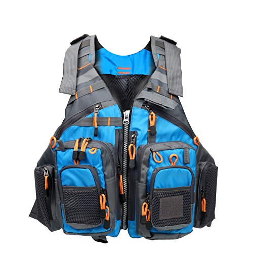 Amarine Made Fly Fishing Vest Pack (Fishing Vest/Fishing Sling Pack/Fishing Backpack) (Blue)