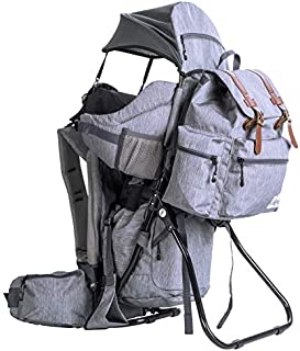 ClevrPlus Urban Explorer Child Carrier Hiking Baby Backpack, Heather Gray